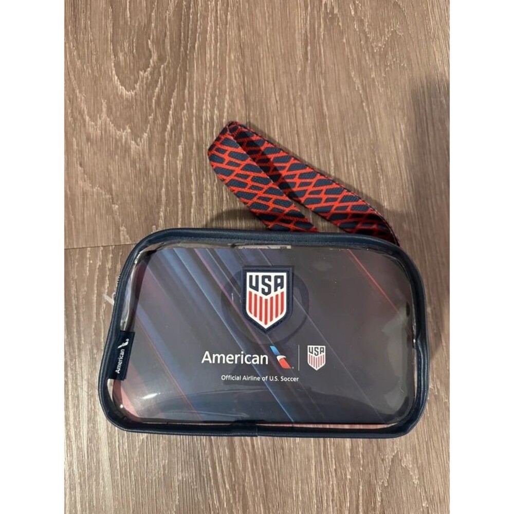 Official American Airlines First Class x U.S. Soccer Clear Crossbody Bag Amenity